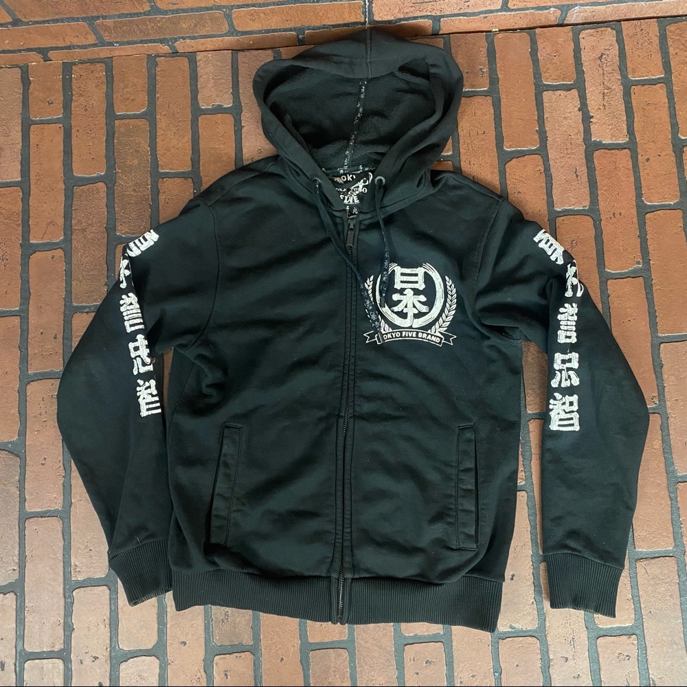 Tokyo Five Vale Tudo Black Full Zip Hoodie Jacket Mens Medium Rare HTF